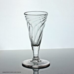 Georgian wrythen moulded dwarf ale glass