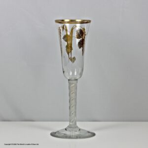 Georgian James Giles gilded double series opaque twist ale glass