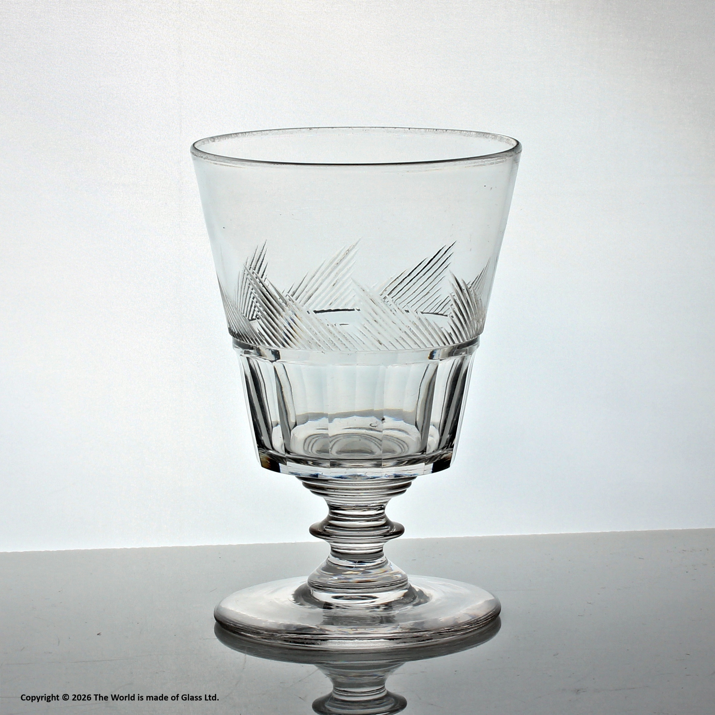 Georgian blaze-cut bucket bowl glass rummer – The World is Made of Glass