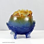 Daum paté de verre Poissons bowl