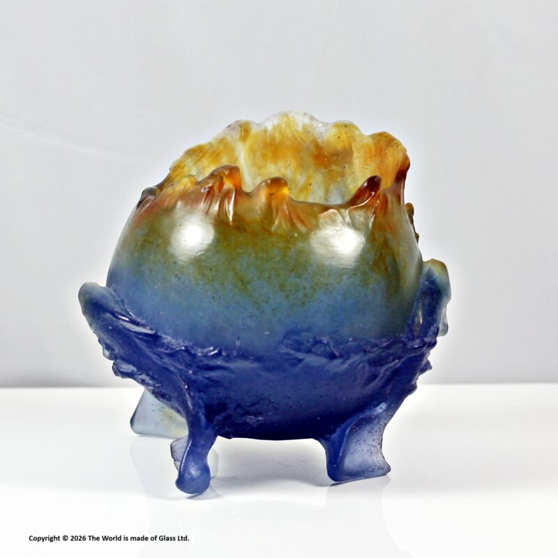 Daum paté de verre Poissons bowl
