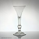 Georgian baluster "Kit-Kat" style wine glass