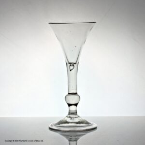 Georgian baluster "Kit-Kat" style wine glass