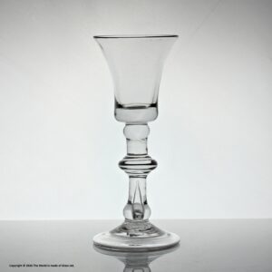 Georgian baluster wine or cordial glass