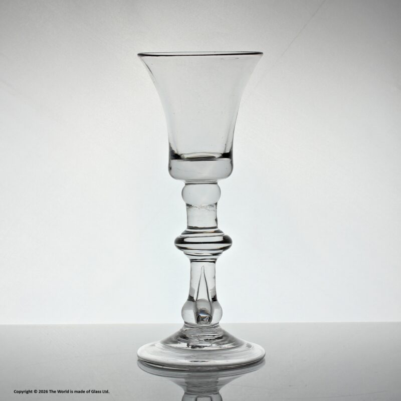 Georgian baluster wine or cordial glass