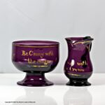 Georgian amethyst sugar bowl and creamer, Be Canny with the Sugar/Cream