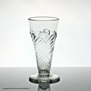 Georgian flammiform dwarf ale glass