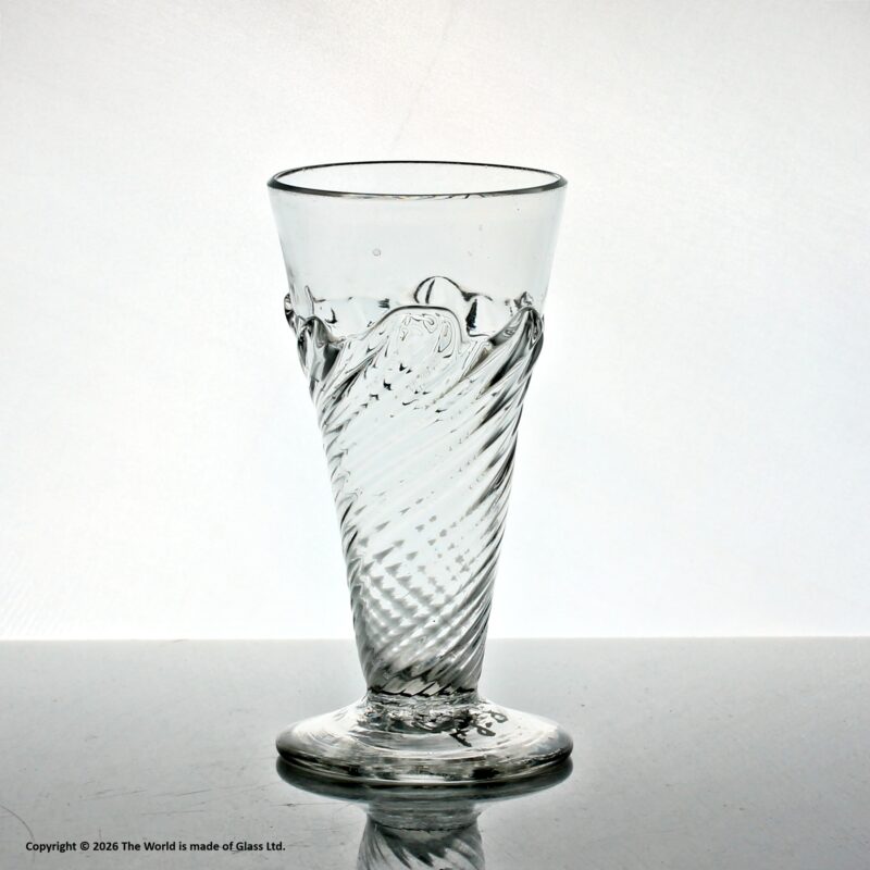 Georgian flammiform dwarf ale glass
