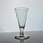 Georgian wrythen moulded dwarf ale glass