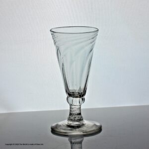 Georgian wrythen moulded dwarf ale glass