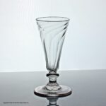 Georgian wrythen moulded dwarf ale glass