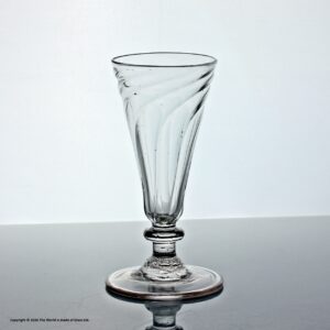 Georgian wrythen moulded dwarf ale glass