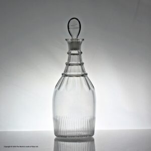 Georgian Indian club shaped decanter, lozenge stopper