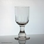 Victorian cut glass baluster wine goblet