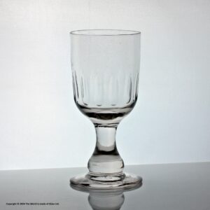 Victorian cut glass baluster wine goblet
