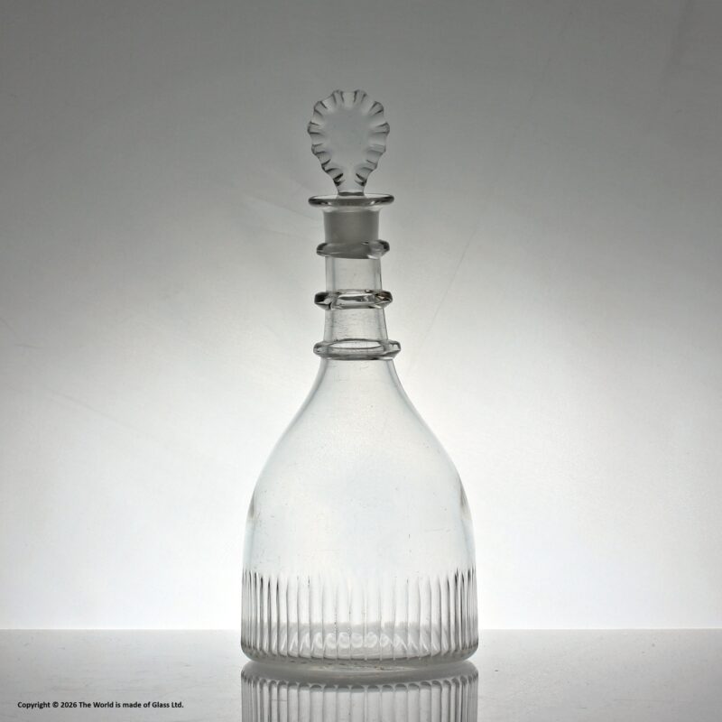 Georgian broad based taper decanter and stopper