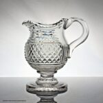 Georgian, Anglo-Irish hand-blown, cut glass water jug