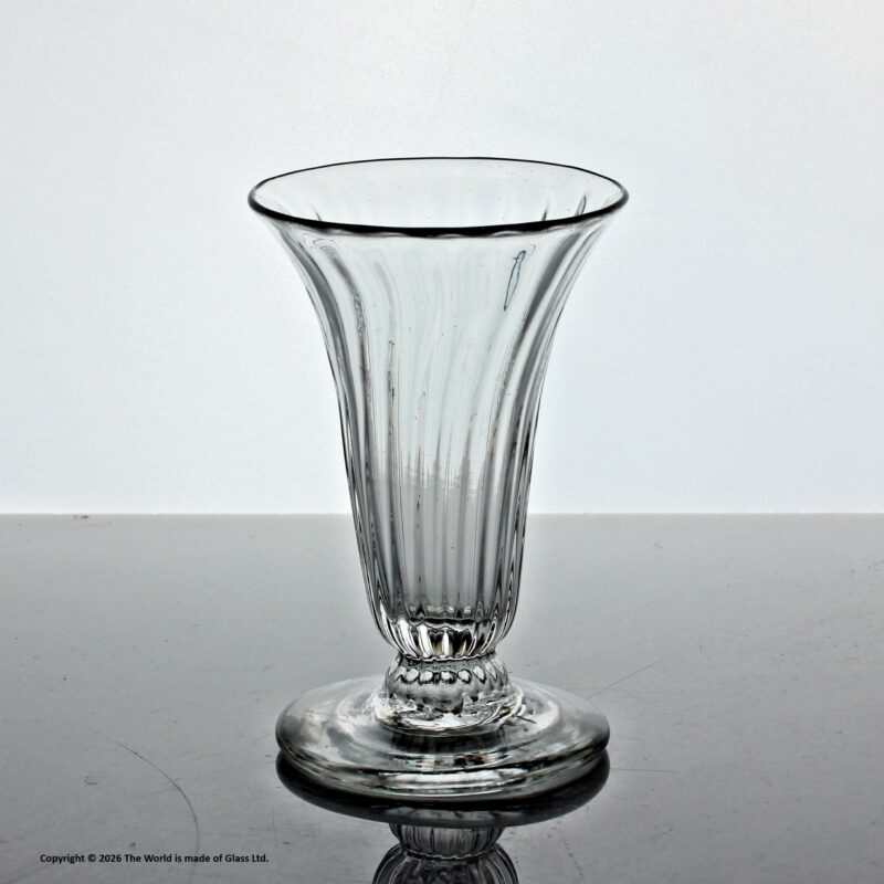 Georgian wrythen-moulded jelly glass, bell bowl