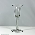 Georgian Continental opaque twist wine glass, bell bowl