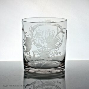 Georgian hop and barley engraved tumbler