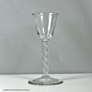 Georgian double series opaque twist wine glass
