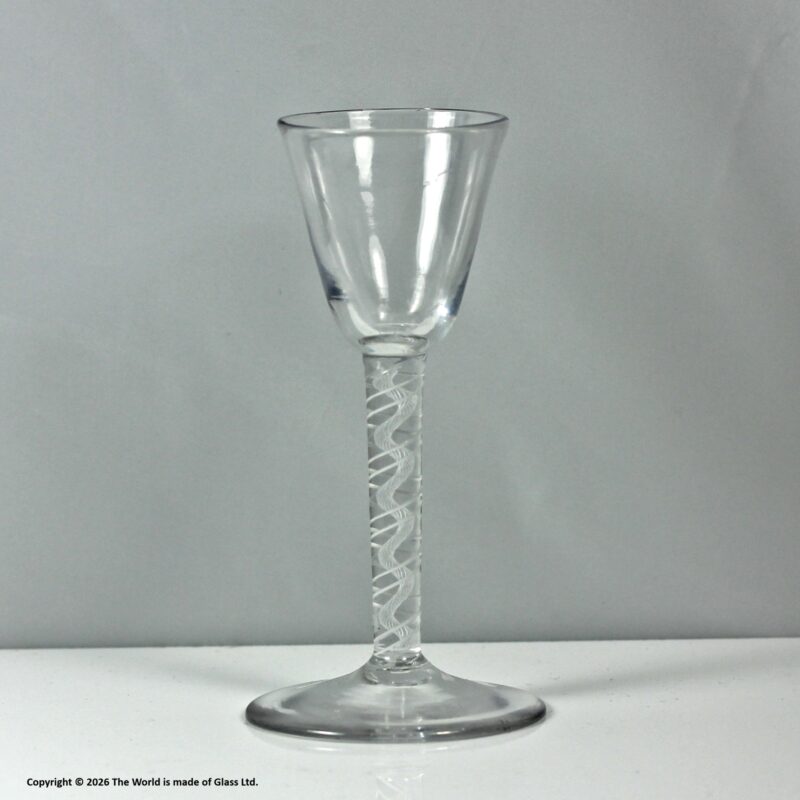 Georgian double series opaque twist wine glass