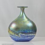 Norman Stuart Clarke studio glass Seascape bottle vase