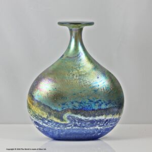 Norman Stuart Clarke studio glass Seascape bottle vase