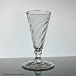 Georgian wrythen moulded dwarf ale glass, folded foot