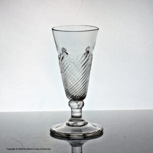 Georgian flammiform dwarf ale glass