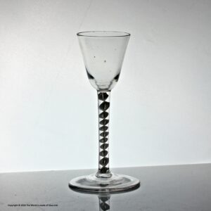 Georgian, English, single series opaque twist wine glass