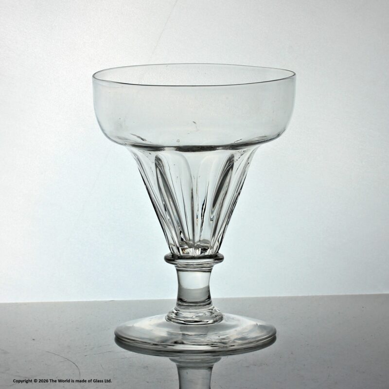 Georgian panel moulded double ogee bowl rummer
