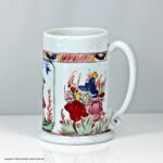 Georgian Bohemian enamelled milch glass tankard