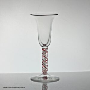 Victorian, Continental (probably Dutch), colour twist wine glass