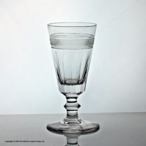 Georgian strawberry diamond cut dwarf ale glass