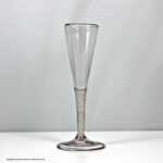 Georgian, Continental, tall double series opaque twist ratafia or ale glass