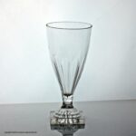 Georgian petal-flute moulded dwarf ale glass, lemon squeezer foot