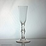 Georgian tall facet cut stem ale glass