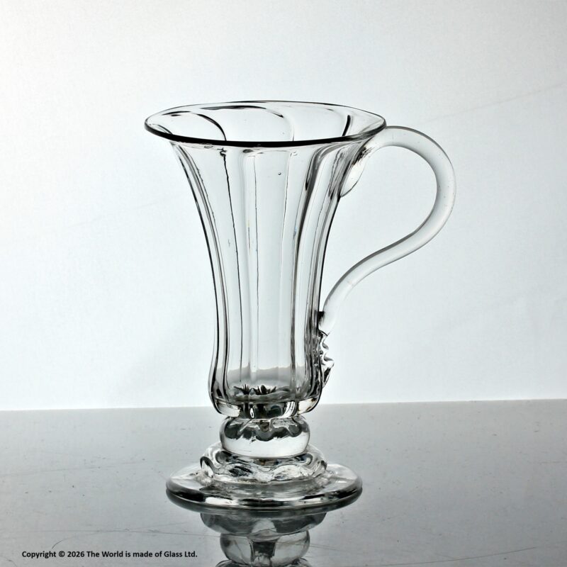 Georgian single handle panel-moulded jelly glass