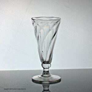 Georgian wrythen moulded dwarf ale glass