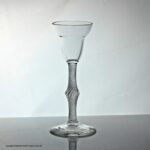 Georgian, English, multi spiral air twist wine glass, pan top bowl