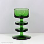 Wedgwood Sheringham candlestick, two disk, green