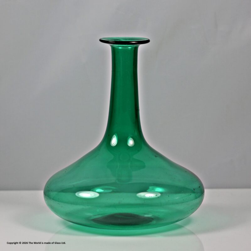 William IV/early Victorian green glass mell decanter