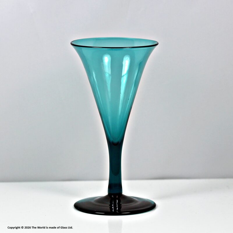 Victorian, English, mouth-blown, Bristol green wine glass
