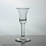 Georgian plain stem wine glass, bell bowl