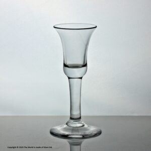 Georgian plain stem wine glass, bell bowl