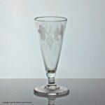 Georgian, English, hop and barley engraved dwarf ale glass