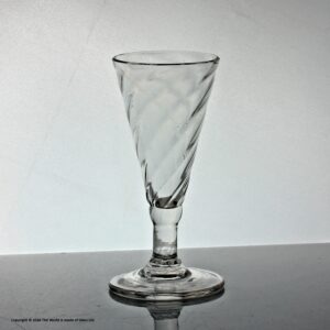 Georgian wrythen moulded dwarf ale glass