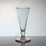 Georgian, English, wrythen-moulded dwarf ale glass