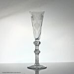 Georgian hop and barley engraved multi spiral air twist ale glass